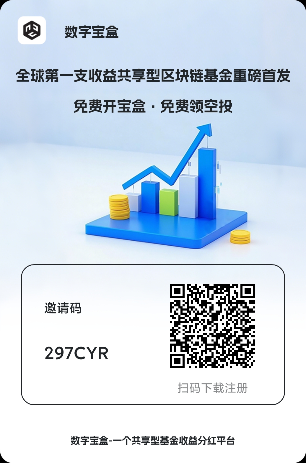 数字宝盒，每天可领取不同数字货币，红利期