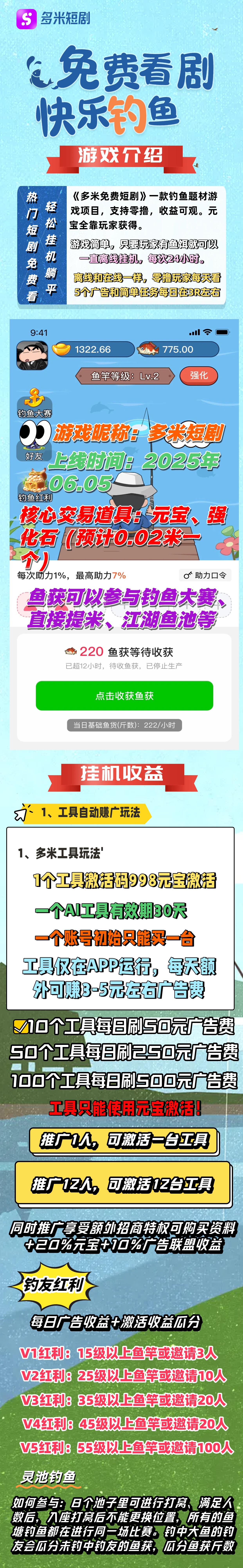 多米短剧，零撸赚米，开心钓鱼，免费看剧