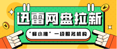 蜂小推，靠资源做好迅雷网盘拉新？这几步很关键
