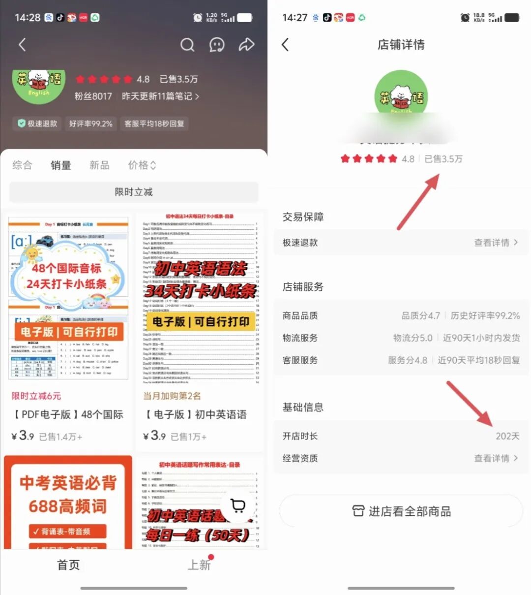 在小红书卖音标资料，开店202天挣了13.6W！虚拟资料拆解023期！