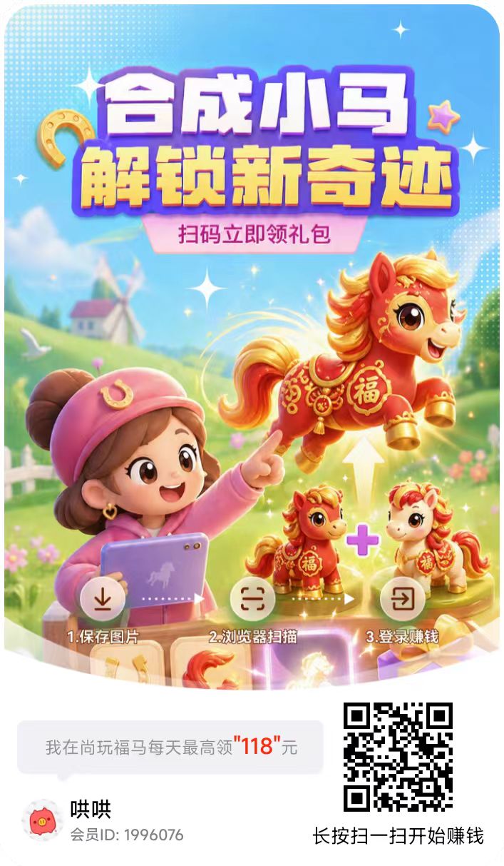 尚玩旗下【尚玩福马】5月7日上午10点上线，零撸看广告/单机30+