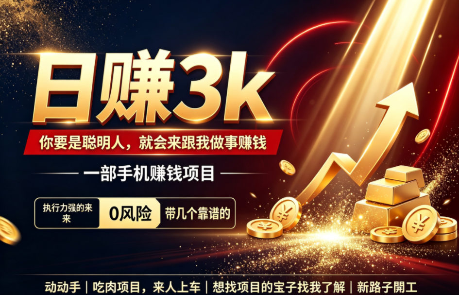 新路子开工，散户每天轻松搞600打底，小白可带
