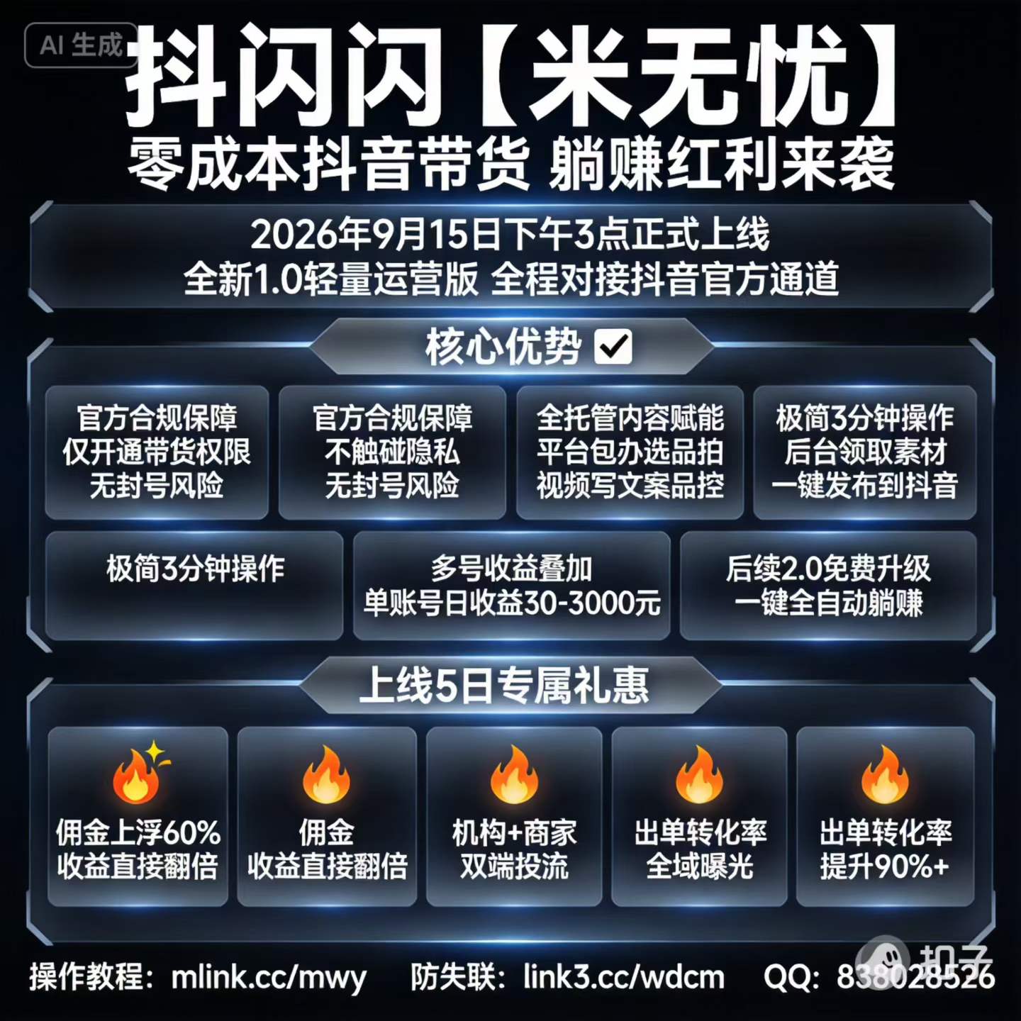 抖闪闪图文带货挂机，绿色正规零撸，零成本抖音带货躺赚红利来袭！