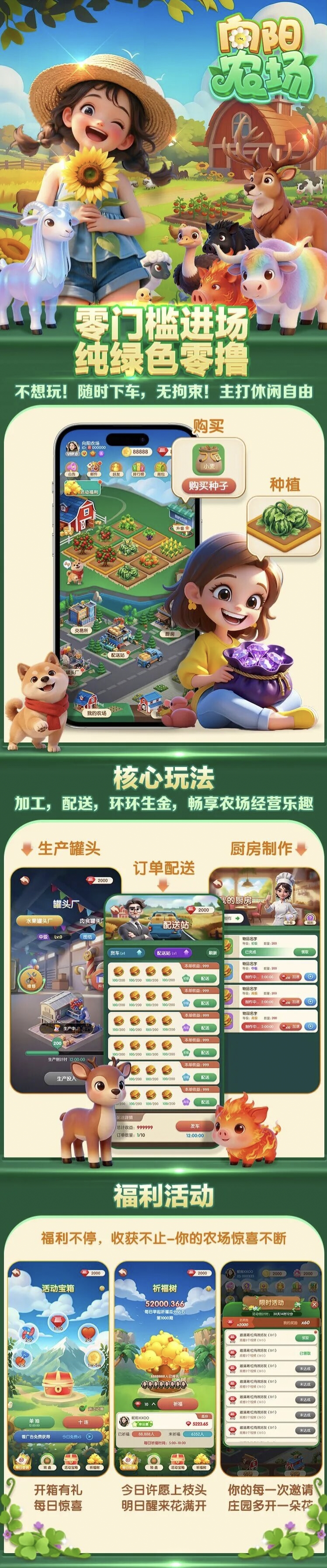 新项目向阳农场，新零撸项目一天撸五米